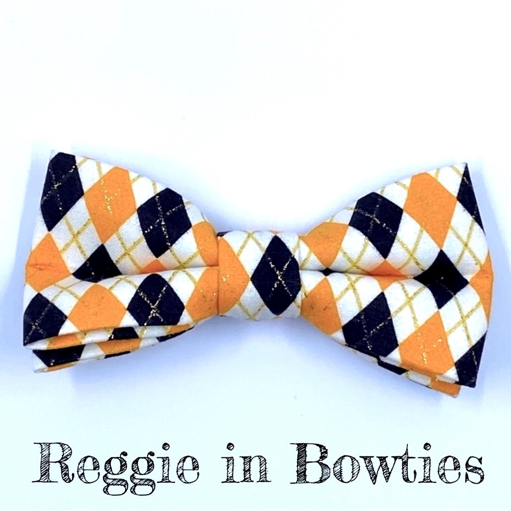 Pet Bowtie in Diamond Pattern Halloween